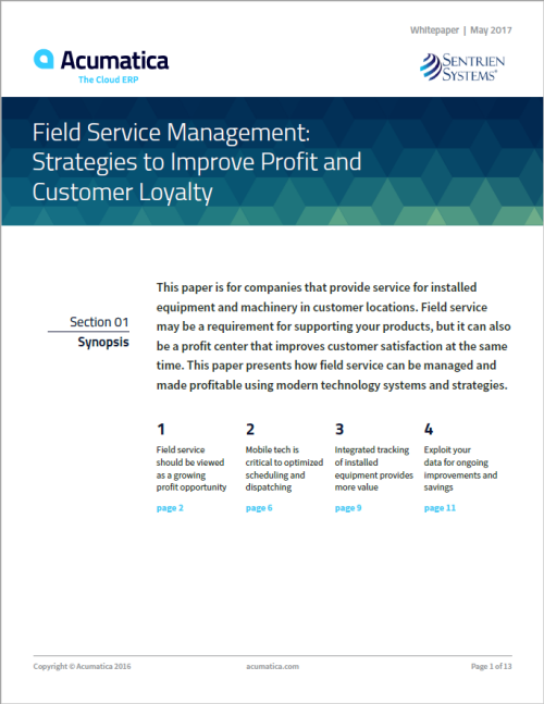 Field Services Management Strategies to Improve Profit and Customer Loyalty