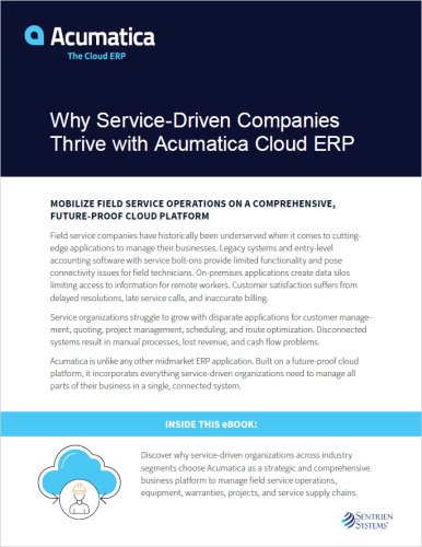 Why Service-Driven Companies Thrive with Acumatica Cloud ERP eBook